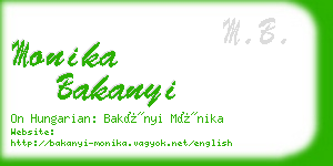 monika bakanyi business card